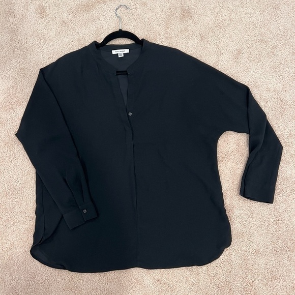 Pure Navy Black Long Sleeve Blouse - Size Large - Picture 1 of 3